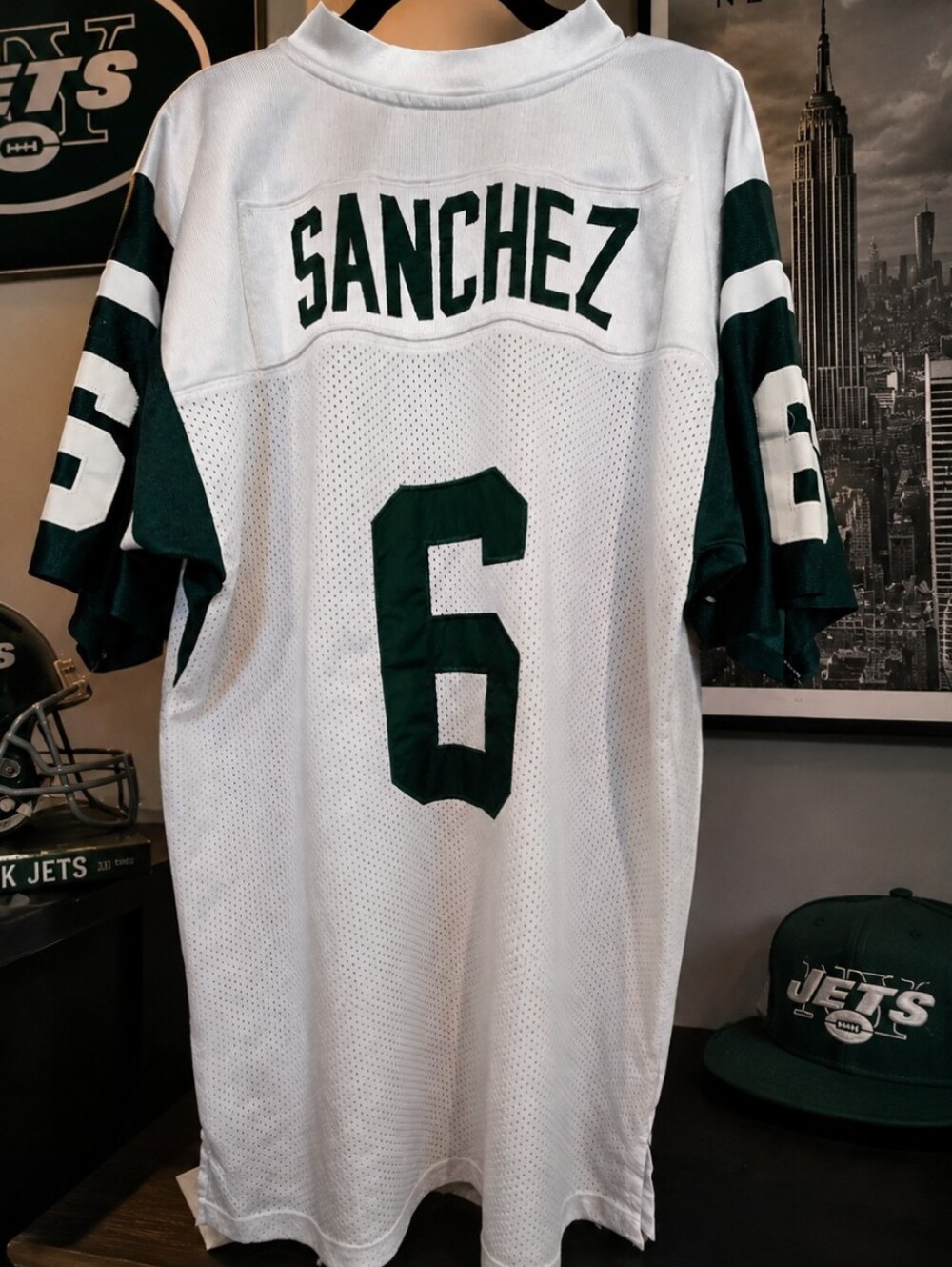 Vintage Y2K Reebok New York Jets Mark Sanchez #6 NFL Jersey Size 52 XXL